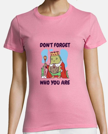 T-shirt tee shirt donna con avocado non dimenticare chi sei umorista