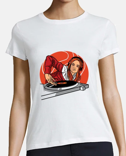 T-shirt tee shirt donna dj brutta donna hip hop dance street art