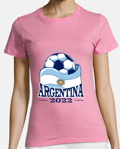 Tee-shirt tee shirt femme coupe du monde 2022 de football  Argentine . je supporte mon pays design rare collec