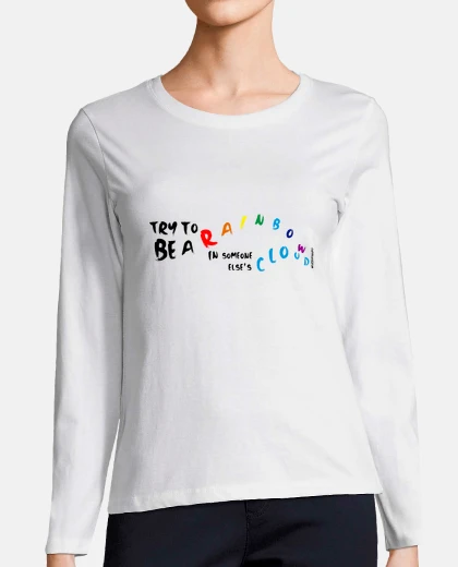Tee-shirt Tee shirt femme, manche longue, blanc