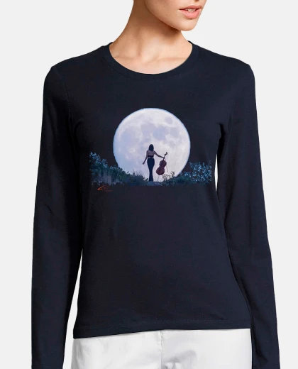 Tee-shirt Tee shirt femme, manche longue, bleu marine