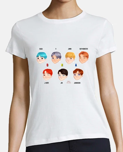 Tee-shirt Tee shirt femme, style baseball, blanc et bleu marine