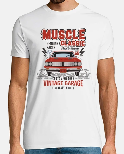 Tee-shirt tee-shirt garage retro muscle car vintage 1965