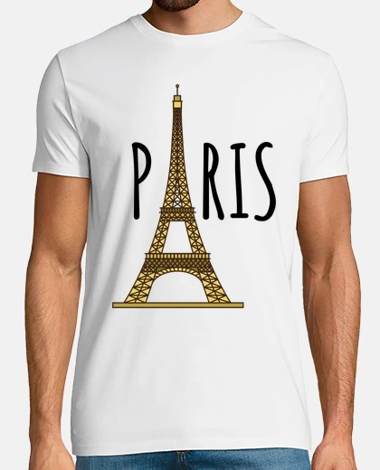 Tee-shirt Tee shirt homme Paris est une fete , paris la nuit, tour eiffel .Paris by night