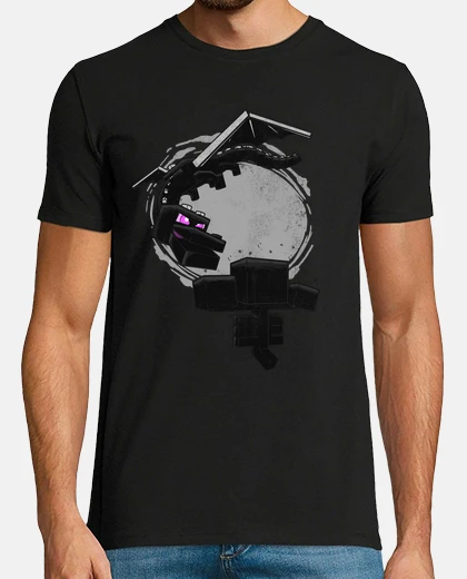 Tee-shirt tee shirt humour dragon ender the wither minecraft boy