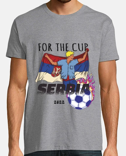 Tee-shirt tee shirt maillot de supporter de l équipe de la serbie en football pour la coupe du monde 2022. des