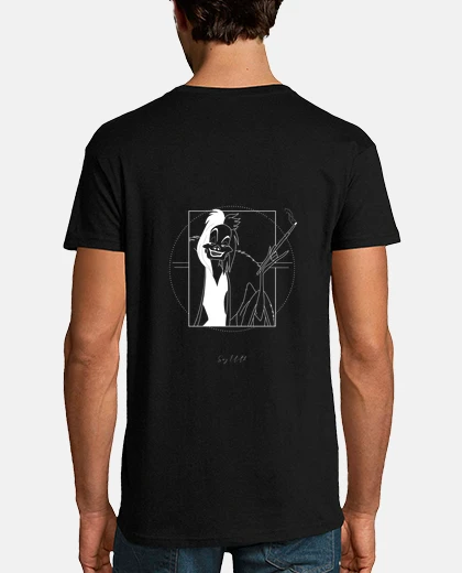 Tee-shirt tee shirt noir - cruella de vil