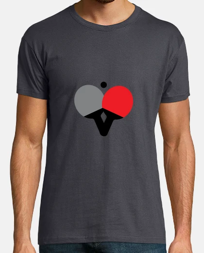 T-shirt tee shirt tavolo uomo-pong, grigio topo, premium