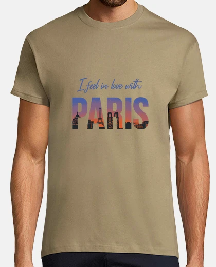 T-shirt tee shirt uomo paris amo parigi e la francia