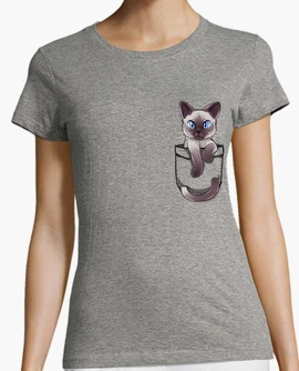 Tee Shirt Chat Siamois De Poche Chemise Tostadora Tee Shirt Chat Siamois De Poche Chemise Tostadora