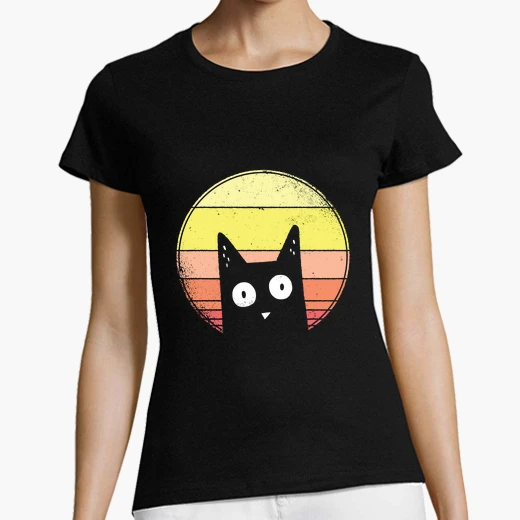 Tee Shirt Chemise De Chat Au Coucher Du Tostadora