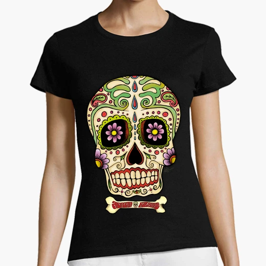 t shirt tete de mort mexicaine