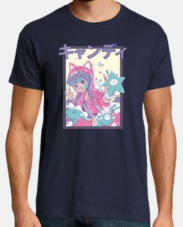 tee shirt anime girl capuche