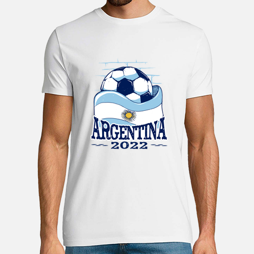 tee shirt homme coupe du monde 2022 de football  équipe d argentine. tee shirt collector 