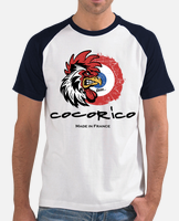 T-shirt homme Le Coq FranÃ§ais velours - Made in France - Cocorico