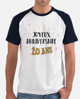 T-shirt homme col rond - 20 Ans Joyeux Anniversaire – Encre et