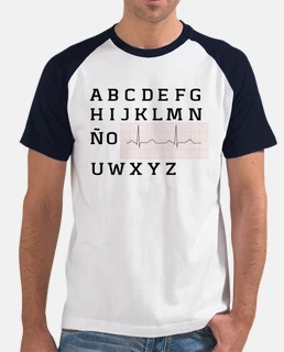 Tee shirt homme, style baseball, blanc et bleu marine