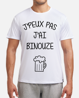 t-shirt j'peux pas j'ai binouze - cadeau homme bière Taille S