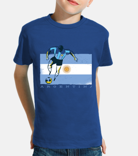 teen child supporter t-shirt for the argentinian team in qatar beautiful artist design