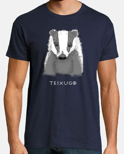 Camiseta Tejón. Teixugo. Fauna animal. Paint