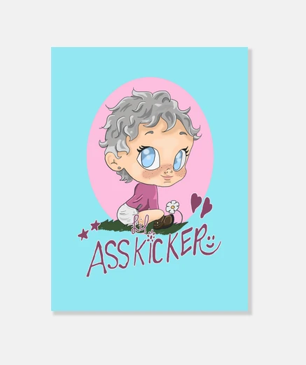 Stampa tela verticale 3: 4 - (30 x 40 cm) carol lil asskicker