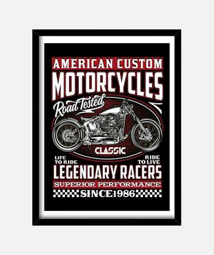 Quadro telaio motociclista americano custom motorcycle moto motociclisti corridori motociclisti della vecch
