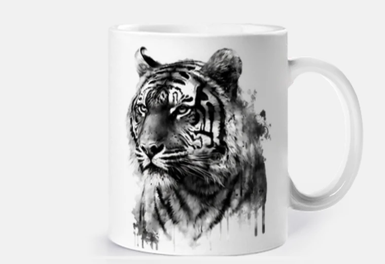 Taza telas personalizables de pantera tigre taza café té tigresa cuerda
