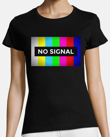 Playera televisión sin señal mensaje humor cuello en v