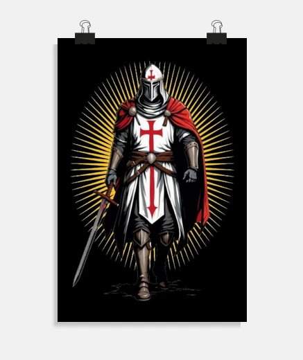 Poster templar templars knight knights poster bedroom club poster role play costume outfit