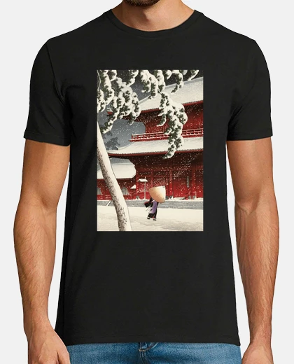 Tee-shirt Temple Zojoji Hasui Kawase art japonais