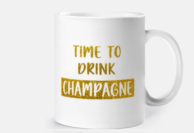 Tazza tempo di bere champagne