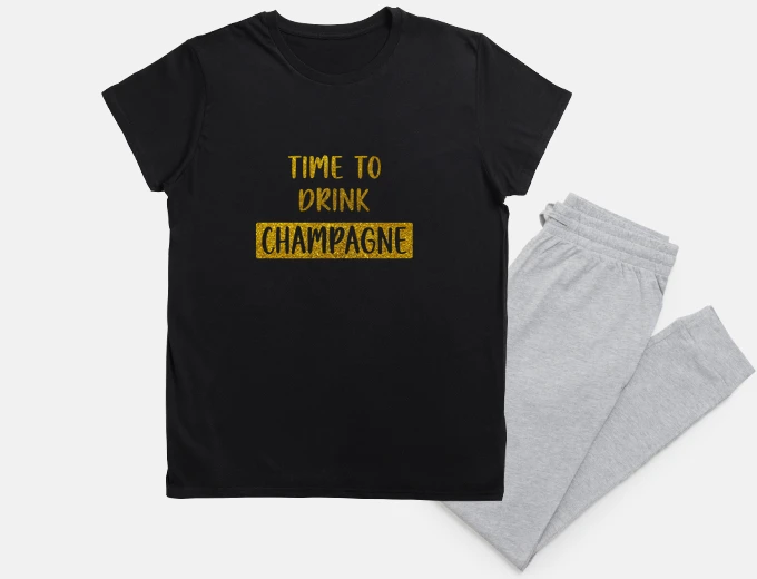 Pigiama tempo di bere champagne