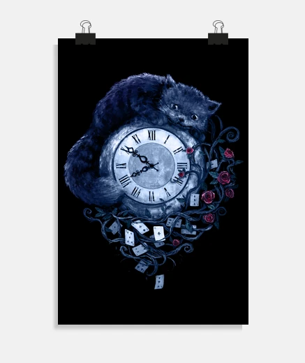 Poster temps au pays des merveilles