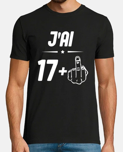 Camiseta Tengo 17 dedo medio