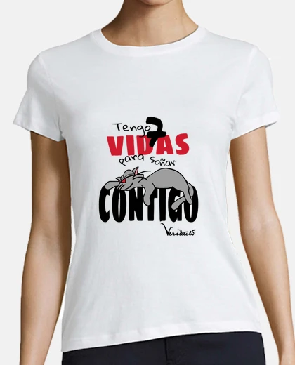 Playera Tengo 7 Vidas Camiseta Mujer Manga Corta