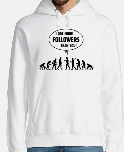 Sudadera tengo más seguidores que tú - negro