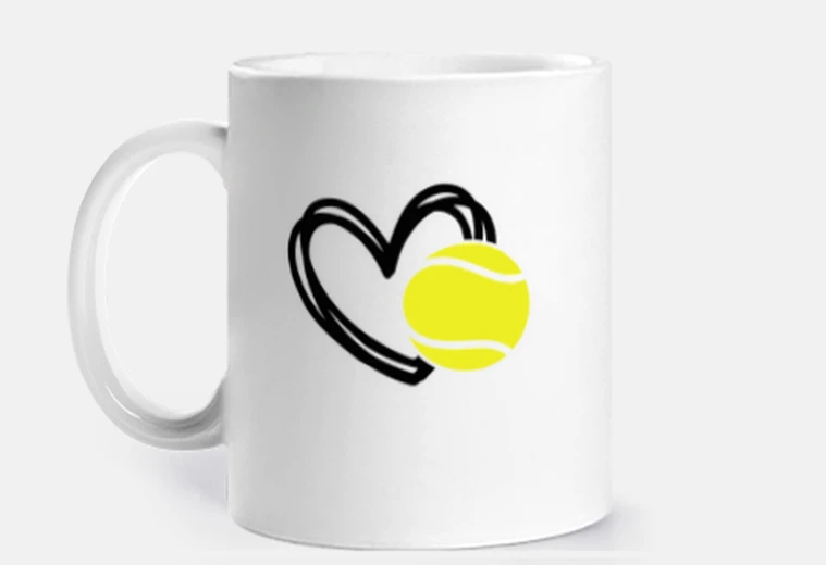 Tazza tennis cuore sport