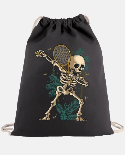 Bag tennis dabbing skeleton tennis player