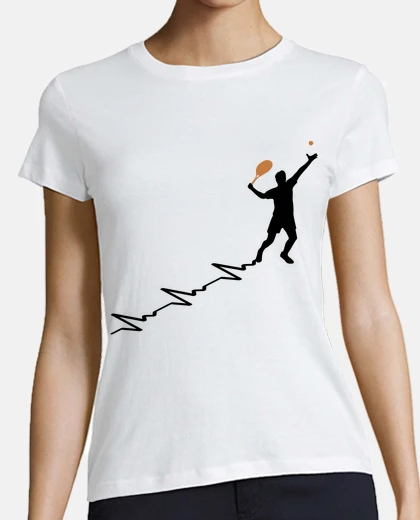 Tee-shirt tennis electrocardiogramme original