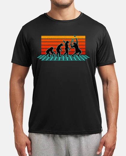 T-shirt tennis evolution vintage tennis player