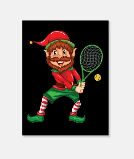 Tableau tennis noël lutin de noël