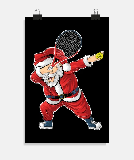 Poster tennis santa claus dabbing