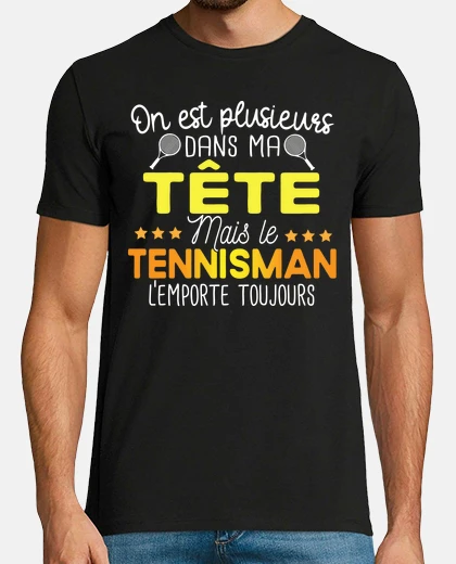Tee-shirt Tennisman. Tennis homme. Cadeau sport