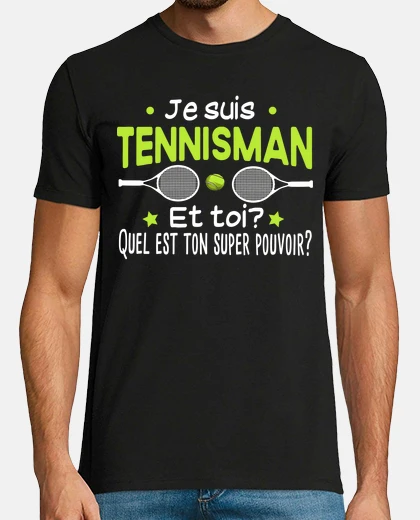 Tee-shirt Tennisman. Tennis homme. Cadeau sport