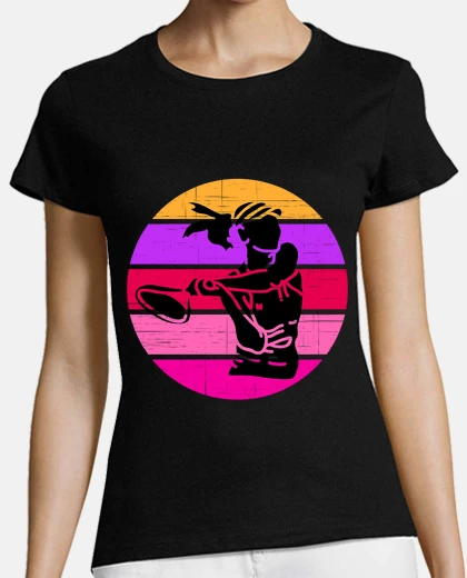T-shirt tennista donna retrò tennista