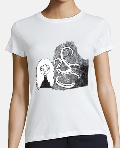 Tee-shirt tentacule obscurité fille