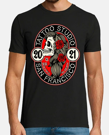 T-shirt teschi - tattoo studio design custom skull