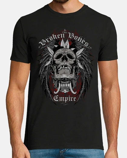 T-shirt teschi ali skull stile vintage vintage