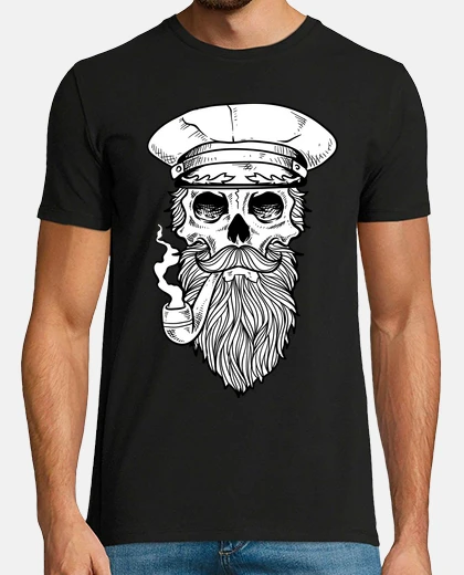T-shirt teschi skull marinaio beard sailor