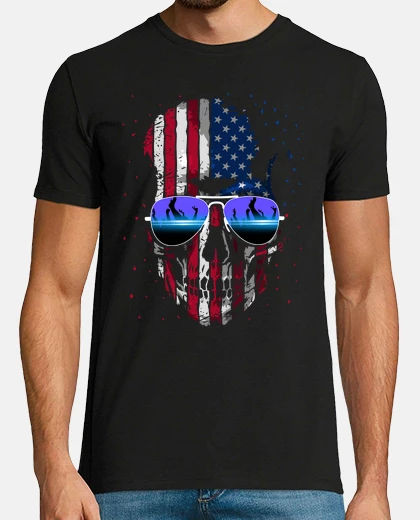 T-shirt teschio americana dj